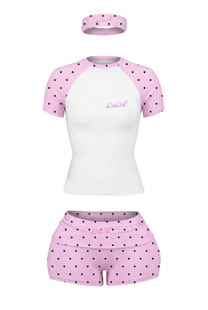 PINK POLKA DOT SET